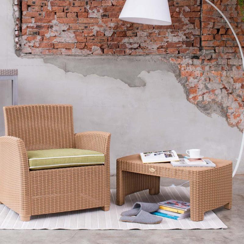 Lagoon, Gardenia 7026CT Mesa de Centro, Mesa se Centro rattan, Mesa de centro para exterior, Mesa de centro apta para exterior, Sillón de jardín, Rattan sintético, Resistente a la interperie, Mobiliario de terraza, Estilo contemporáneo, Comodidad exterior