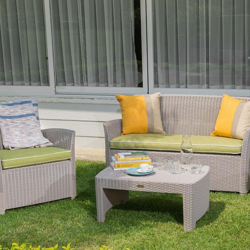 Lagoon, Gardenia 7026CT Mesa de Centro, Mesa se Centro rattan, Mesa de centro para exterior, Mesa de centro apta para exterior, Sillón de jardín, Rattan sintético, Resistente a la interperie, Mobiliario de terraza, Estilo contemporáneo, Comodidad exterior