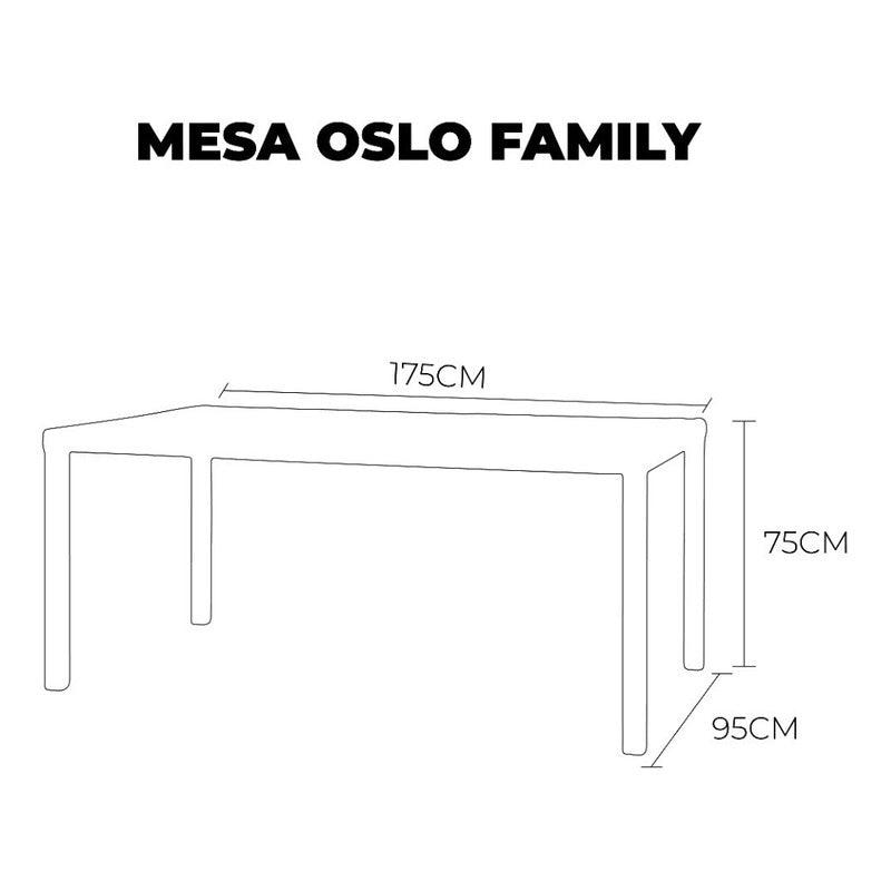 Lagoon, Oslo 7021, Mesa de comedor, Mesa de comedor para exterior, Mesa de comedor para interior, Muebles de rattan, Rattan sintético, Mobiliario de terraza, Diseño en rattan, Resistente a la intemperie, Muebles resistentes UV, Muebles de mimbre sintético.