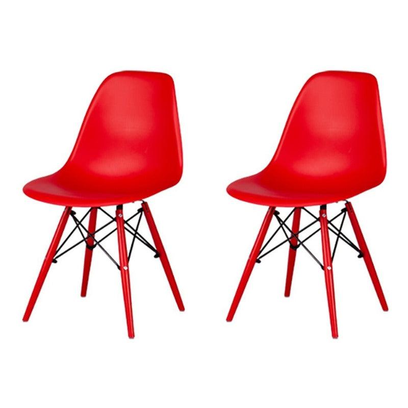 Lagoon Set de 2 Sillas de Comedor Clásicas para Exterior e Interior con Soporte de Metal, Modelo Heron 7068C - LuzDeco