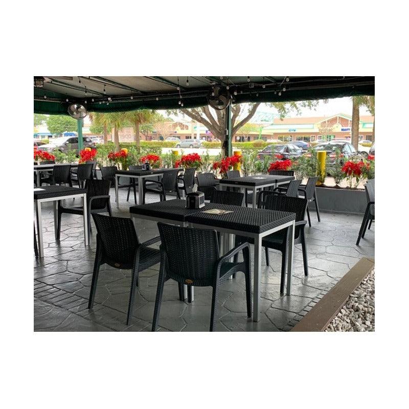 Lagoon, Silla Koppla 7027, Set de Sillas de comedor, silla de comedor para exterior, silla de comedor para interior, Muebles de rattan sintetico, Mobiliario de terraza, Diseño de ratan, Resistente a los rayos UV, Muebles resistentes a los rayos UV, Muebles de mimbre