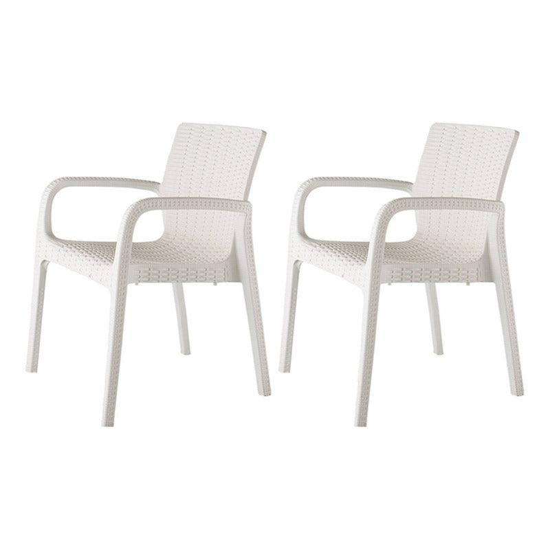 Lagoon, Silla Koppla 7027, Set de Sillas de comedor, silla de comedor para exterior, silla de comedor para interior, Muebles de rattan sintetico, Mobiliario de terraza, Diseño de ratan, Resistente a los rayos UV, Muebles resistentes a los rayos UV, Muebles de mimbre