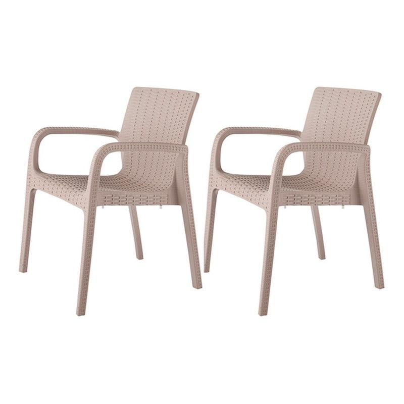 Lagoon, Silla Koppla 7027, Set de Sillas de comedor, silla de comedor para exterior, silla de comedor para interior, Muebles de rattan sintetico, Mobiliario de terraza, Diseño de ratan, Resistente a los rayos UV, Muebles resistentes a los rayos UV, Muebles de mimbre