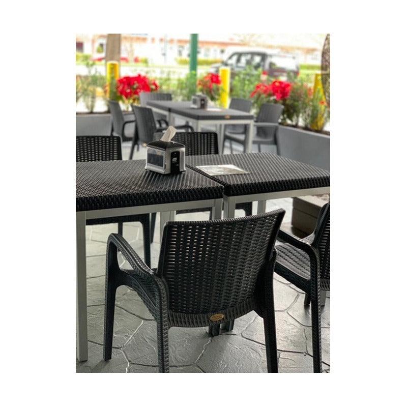 Lagoon, Silla Koppla 7027, Set de Sillas de comedor, silla de comedor para exterior, silla de comedor para interior, Muebles de rattan sintetico, Mobiliario de terraza, Diseño de ratan, Resistente a los rayos UV, Muebles resistentes a los rayos UV, Muebles de mimbre