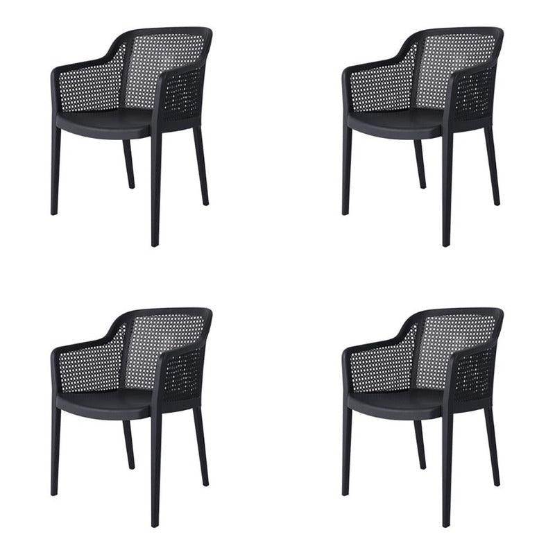 Lagoon, Silla Grace 7028, Set de Sillas de comedor, silla de comedor para exterior, silla de comedor para interior, Muebles de rattan sintetico, Mobiliario de terraza, Diseño de ratan, Resistente a los rayos UV, Muebles resistentes a los rayos UV, Muebles de mimbre