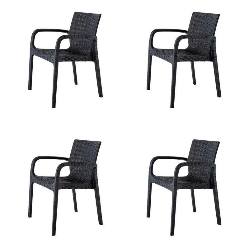 Lagoon, Silla Koppla 7027, Set de Sillas de comedor, silla de comedor para exterior, silla de comedor para interior, Muebles de rattan sintetico, Mobiliario de terraza, Diseño de ratan, Resistente a los rayos UV, Muebles resistentes a los rayos UV, Muebles de mimbre