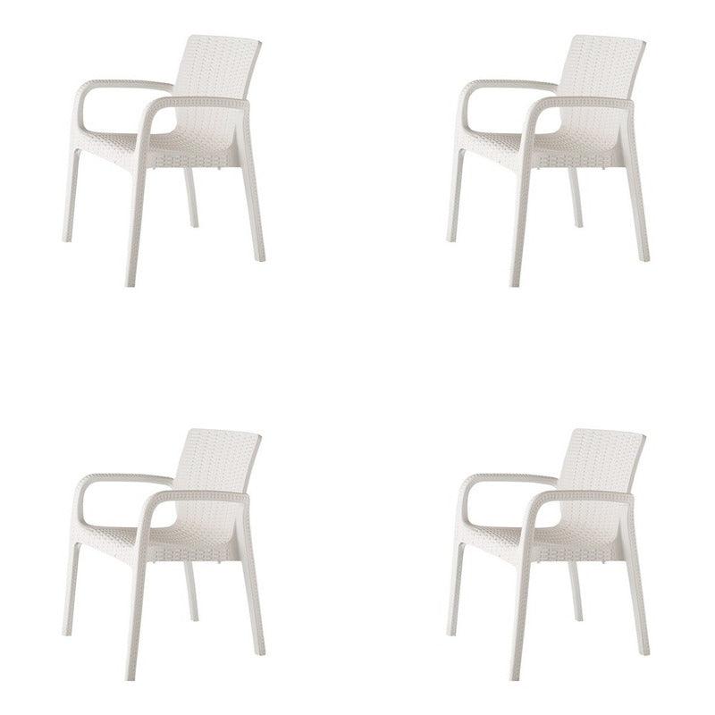 Lagoon, Silla Koppla 7027, Set de Sillas de comedor, silla de comedor para exterior, silla de comedor para interior, Muebles de rattan sintetico, Mobiliario de terraza, Diseño de ratan, Resistente a los rayos UV, Muebles resistentes a los rayos UV, Muebles de mimbre