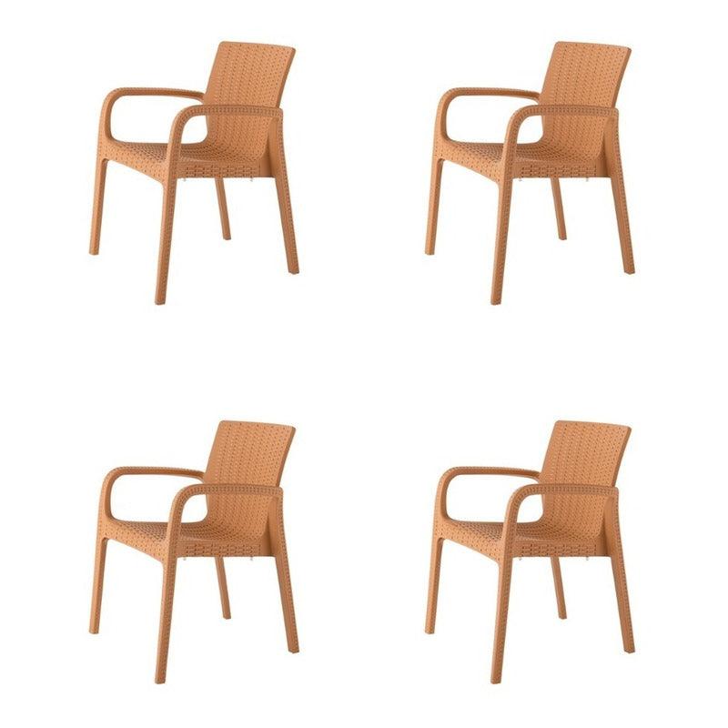 Lagoon, Silla Koppla 7027, Set de Sillas de comedor, silla de comedor para exterior, silla de comedor para interior, Muebles de rattan sintetico, Mobiliario de terraza, Diseño de ratan, Resistente a los rayos UV, Muebles resistentes a los rayos UV, Muebles de mimbre