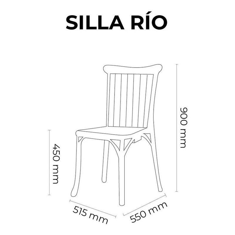 Lagoon, Silla Río 7062, Silla de comedor, Silla Vintage, silla de comedor para exterior, silla de comedor para interior, Muebles de interior, Mobiliario de terraza, Sillas para terraza, Resistente a los rayos UV, Muebles resistentes a los rayos UV, Muebles de exterior, Silla para eventos