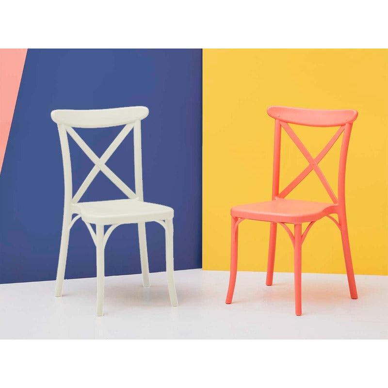 Lagoon, Silla X 7061, Silla de comedor, Silla Vintage, silla de comedor para exterior, silla de comedor para interior, Muebles de interior, Mobiliario de terraza, Sillas para terraza, Resistente a los rayos UV, Muebles resistentes a los rayos UV, Muebles de exterior, Silla para eventos