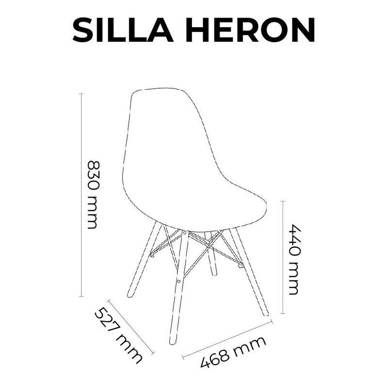 Lagoon Silla de Comedor Clásica para Exterior e Interior con Soporte de Metal, Modelo Heron 7068C - LuzDeco