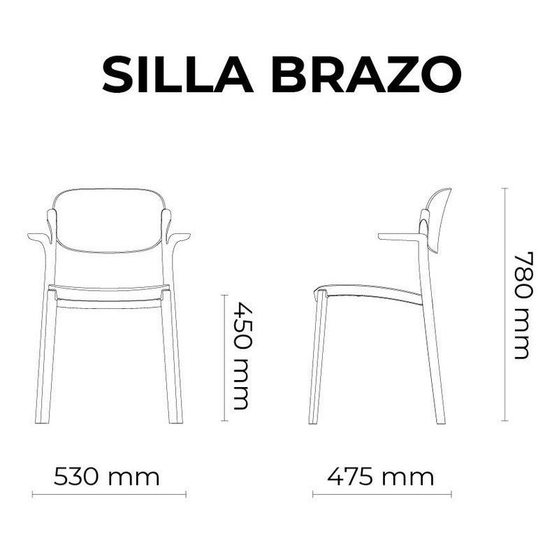 Lagoon, Silla Brazo 7202, Silla de comedor, silla de comedor para exterior, silla de comedor para interior, Muebles de interior, Mobiliario de terraza, Sillas para terraza, Resistente a los rayos UV, Muebles resistentes a los rayos UV, Muebles de exterior