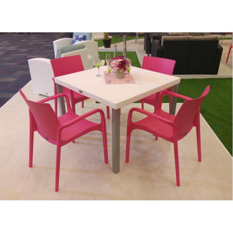 Lagoon, Silla Allissa 7050, Silla de comedor, silla de comedor para exterior, silla de comedor para interior, Muebles de interior, Mobiliario de terraza, Sillas para terraza, Resistente a los rayos UV, Muebles resistentes a los rayos UV, Muebles de mimbre