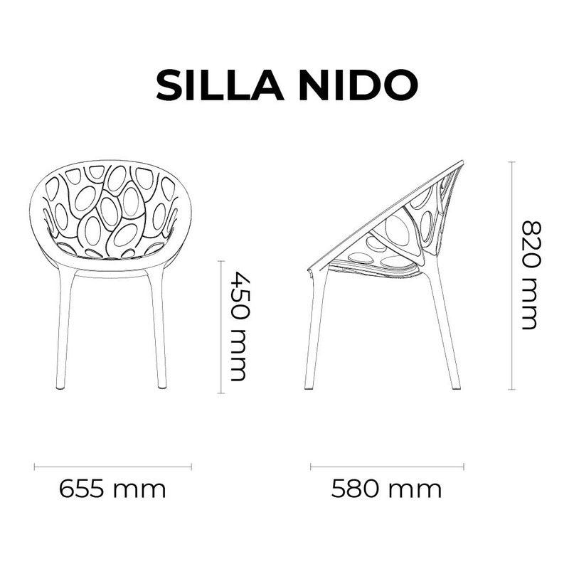 Lagoon, Silla Nido 7055, Silla comtemporanea, Silla de comedor, silla de comedor para exterior, silla de comedor para interior, Silla Simple, Muebles de interior, Mobiliario de terraza, Sillas para terraza, Resistente a los rayos UV, Muebles resistentes a los rayos UV, Muebles de exterior
