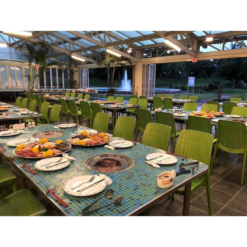 Lagoon, Silla Rue 7025, Silla de comedor, silla de comedor para exterior, silla de comedor para interior, Muebles de rattan sintetico, Mobiliario de terraza, Diseño de ratan, Resistente a los rayos UV, Muebles resistentes a los rayos UV, Muebles de mimbre