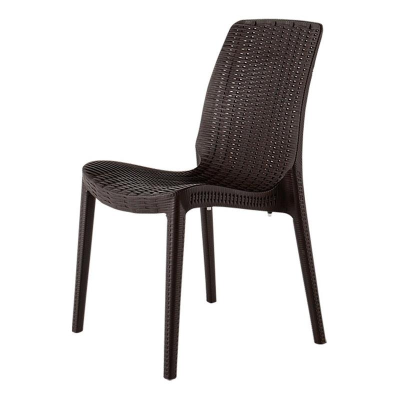 Lagoon, Silla Rue 7025, Silla de comedor, silla de comedor para exterior, silla de comedor para interior, Muebles de rattan sintetico, Mobiliario de terraza, Diseño de ratan, Resistente a los rayos UV, Muebles resistentes a los rayos UV, Muebles de mimbre