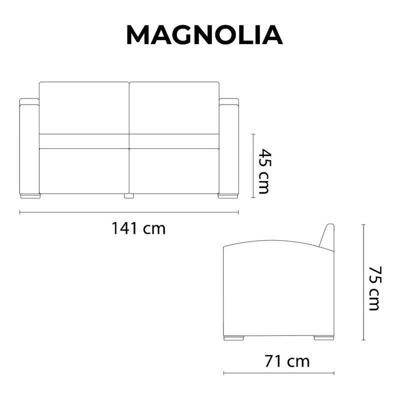 Lagoon, Magnolia 7023LC, Sillón doble, Love seat de rattan, Sillón para exterior, Love seat apto para exterior, Sillón de jardín, Rattan sintético, Cojines resistentes a la intemperie, Mobiliario de terraza, Estilo contemporáneo, Comodidad exterior
