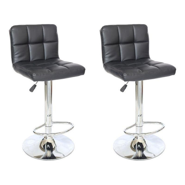 Offiho Set de 2 Bancos de Barra Ajustables Tipo Piel para Uso Residencial, Modelo Bistro OHV57 - LuzDeco