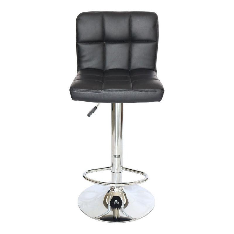 Offiho Set de 2 Bancos de Barra Ajustables Tipo Piel para Uso Residencial, Modelo Bistro OHV57 - LuzDeco