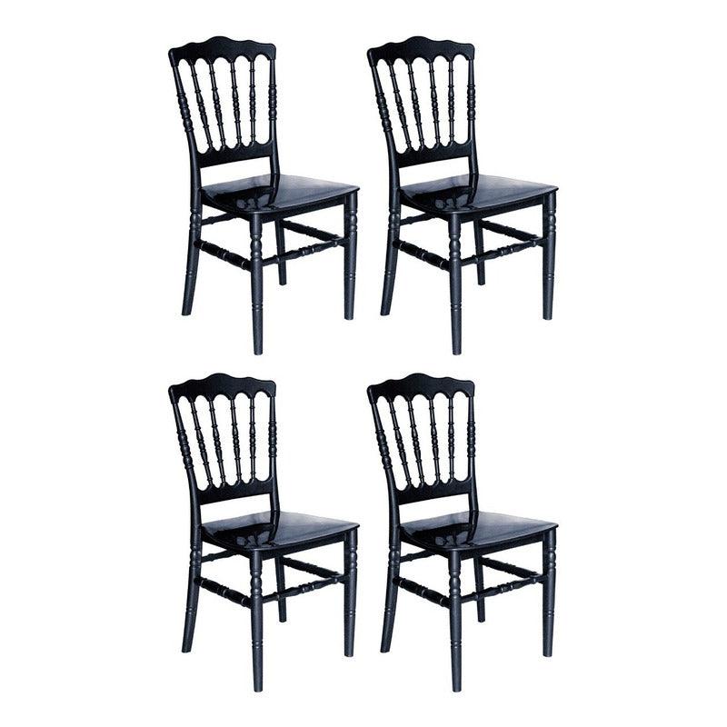 Offiho Set de 4 Sillas de Comedor Vintage Para Eventos Apta para Exterior e Interior con Protección UV, Modelo Versalles - LuzDeco
