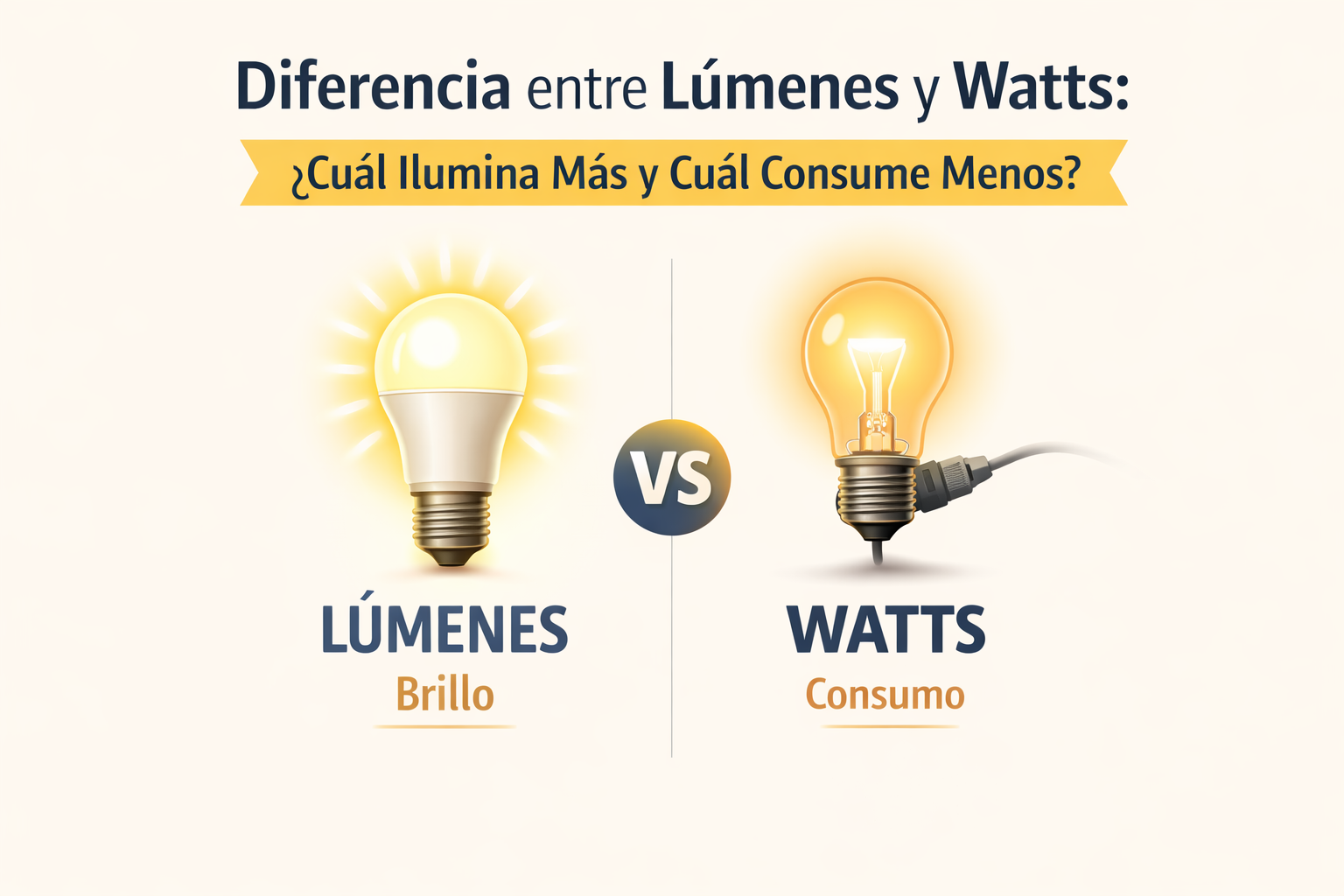 Diferencia entre Lúmenes y Watts: ¿Cuál Ilumina Más y Cuál Consume Menos?