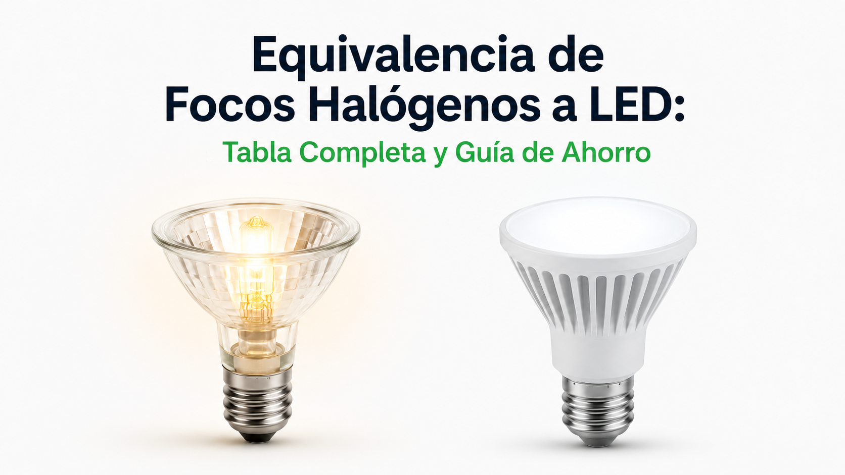 Equivalencia de Focos Halógenos a LED: Tabla Completa y Guía de Ahorro
