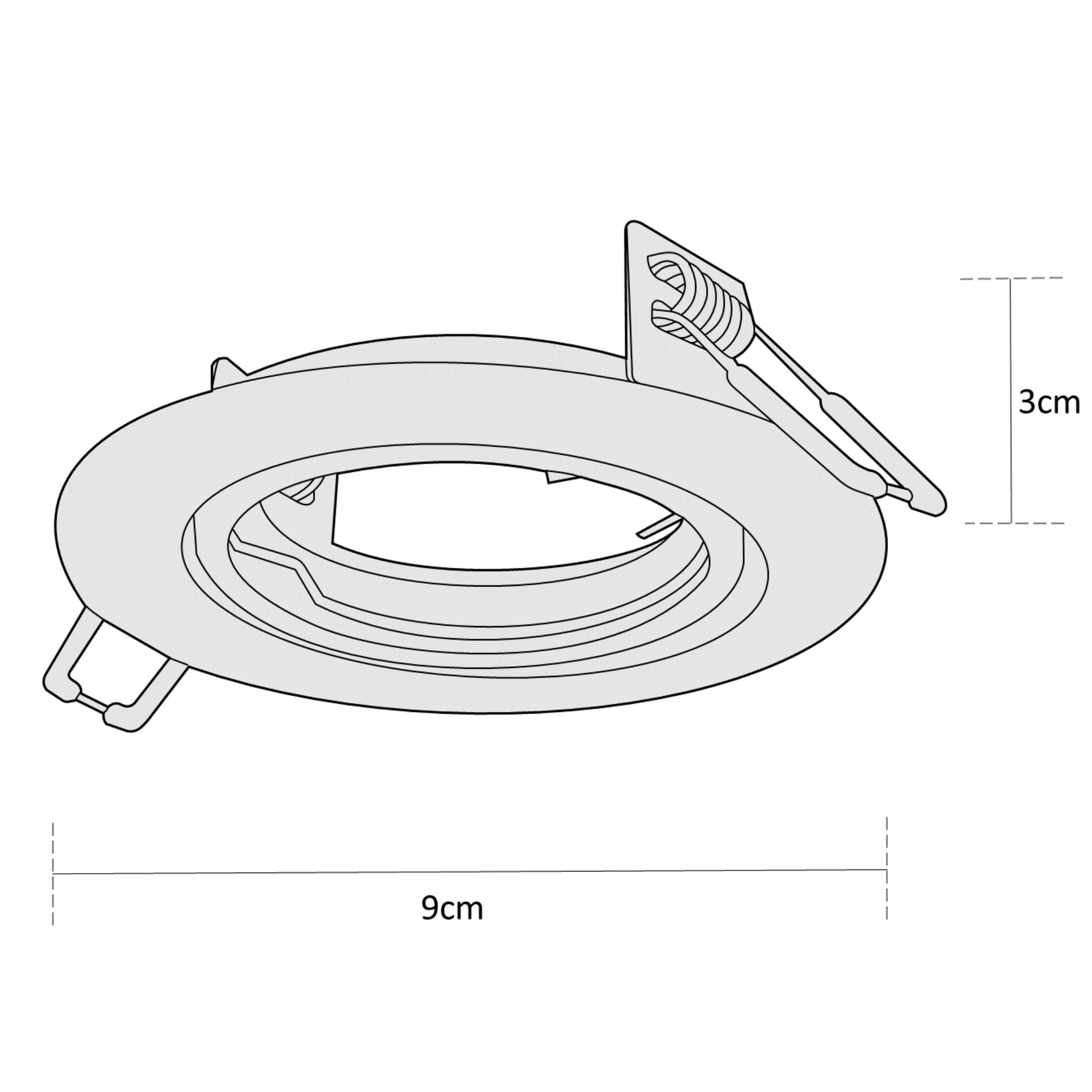 Estevez Lámpara Empotrable Basic Orientable, Mr16 Gu5.3, Modelo 19002-0-NB