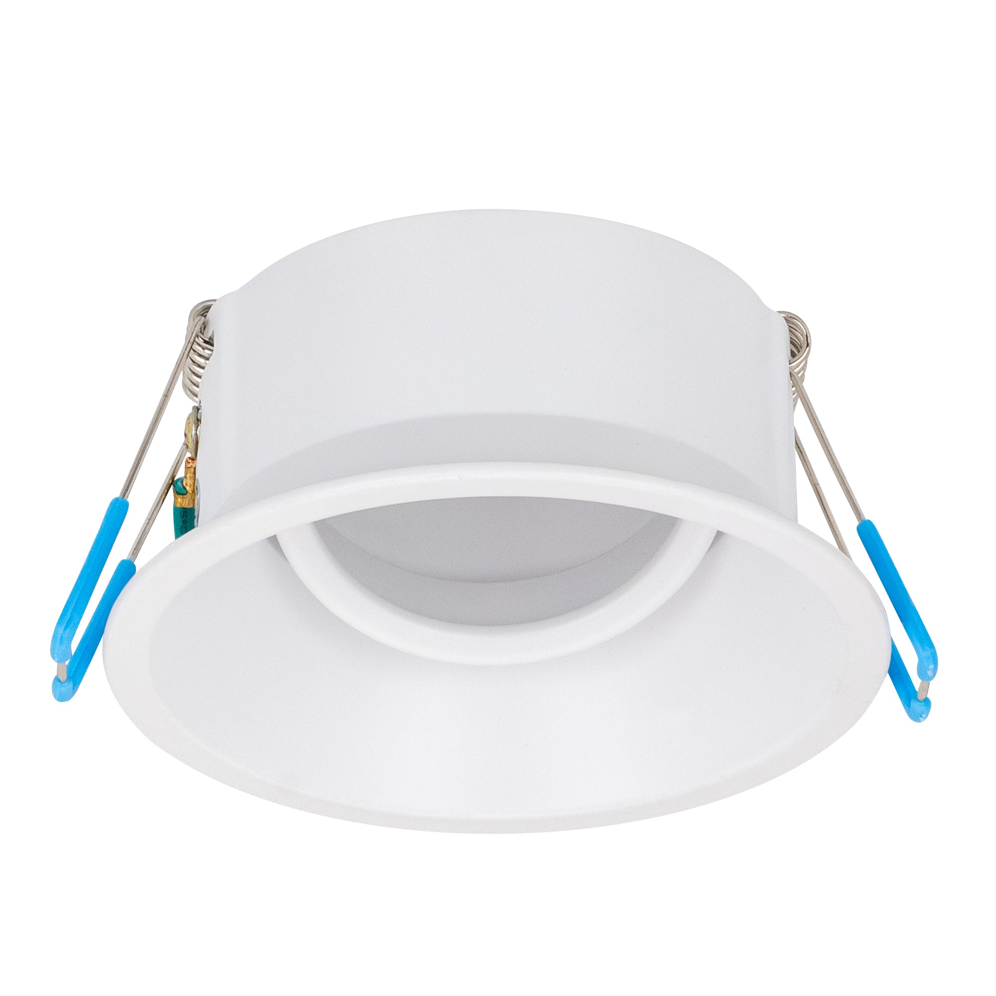 Estevez Luminaria Empotrable Domus Orientable Cuadrada Blanca GX5.3 Ø90 mm, Modelo 19121-0