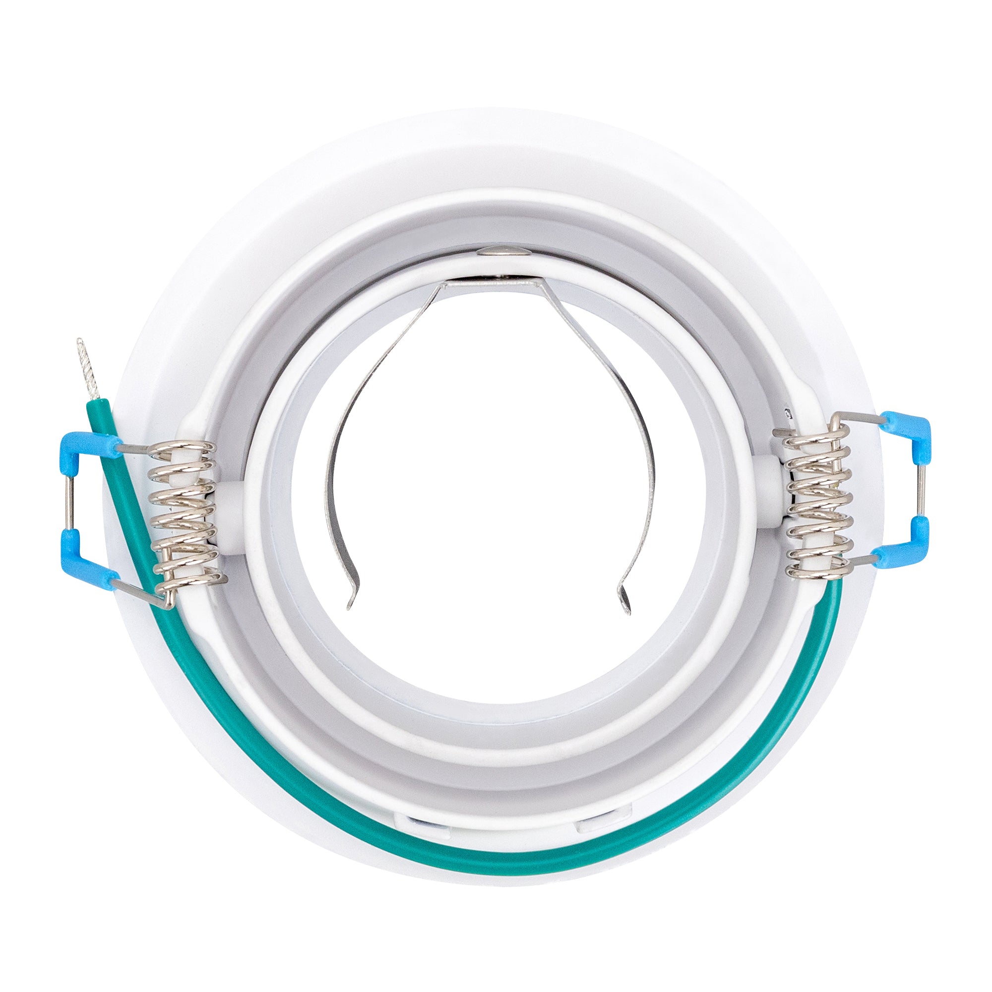 Estevez Luminaria Empotrable Domus Orientable Cuadrada Blanca GX5.3 Ø90 mm, Modelo 19121-0