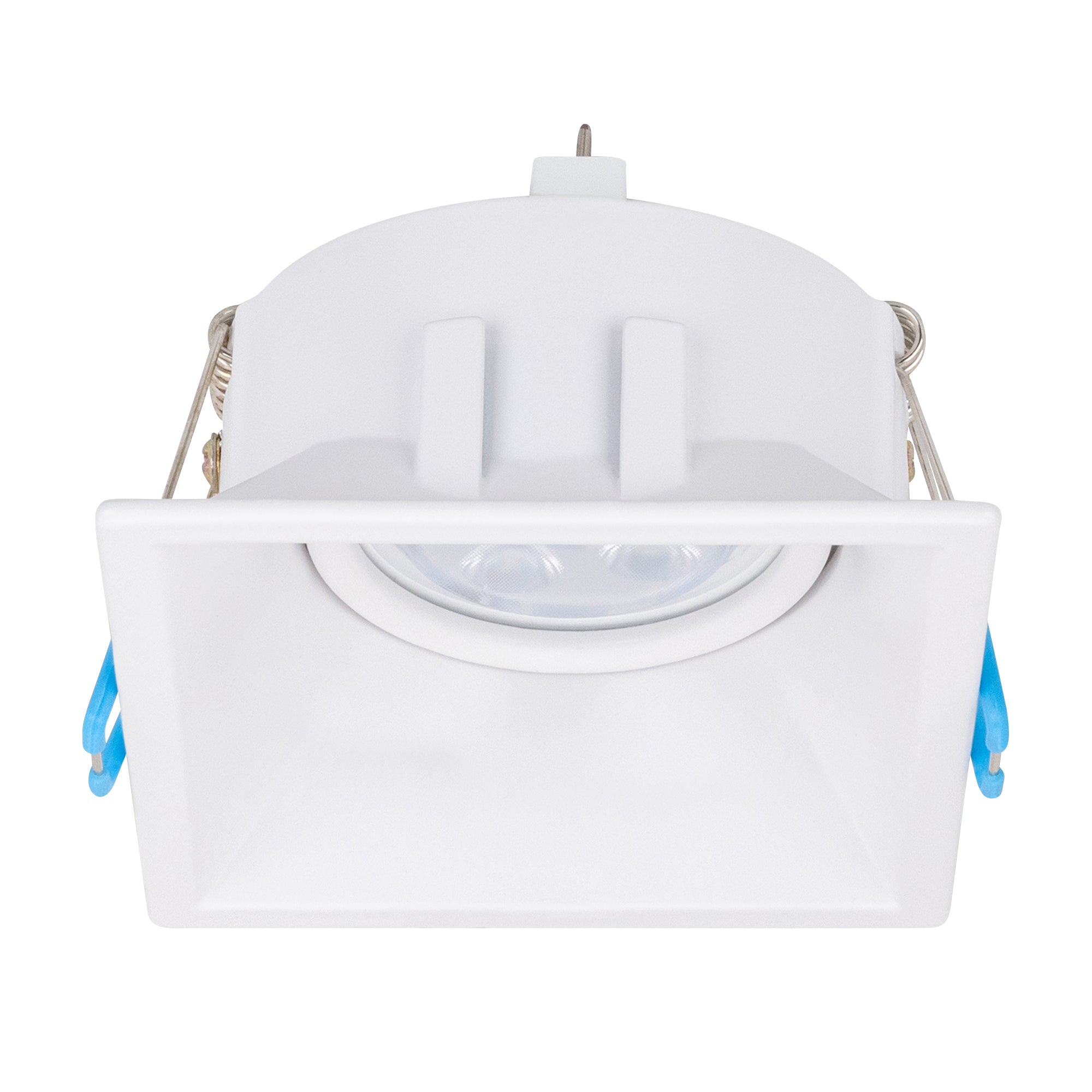 Estevez Luminaria Empotrable Domus Orientable Cuadrada Blanca GX5.3 Ø90 mm, Modelo 19123-0