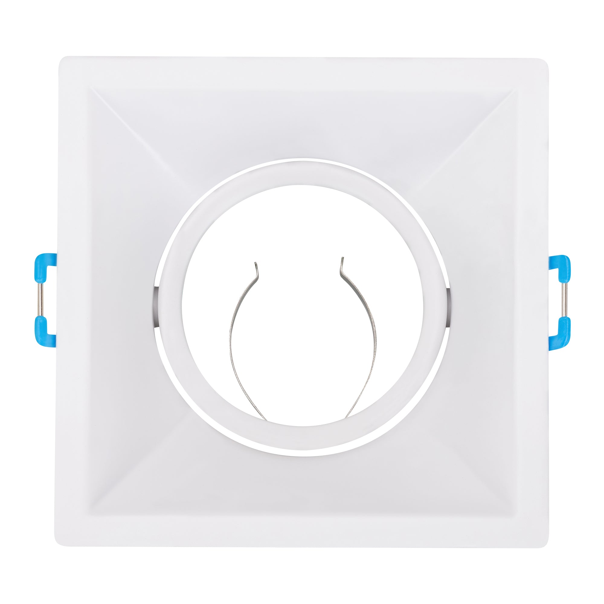 Estevez Luminaria Empotrable Domus Orientable Cuadrada Blanca GX5.3 Ø90 mm, Modelo 19123-0