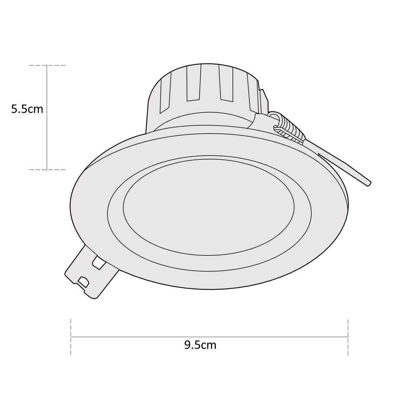 Estevez Foco LED Empotrable 5W CCT Switch Ø99 mm  Basic LED CCT , Modelo 19131-0-CCT