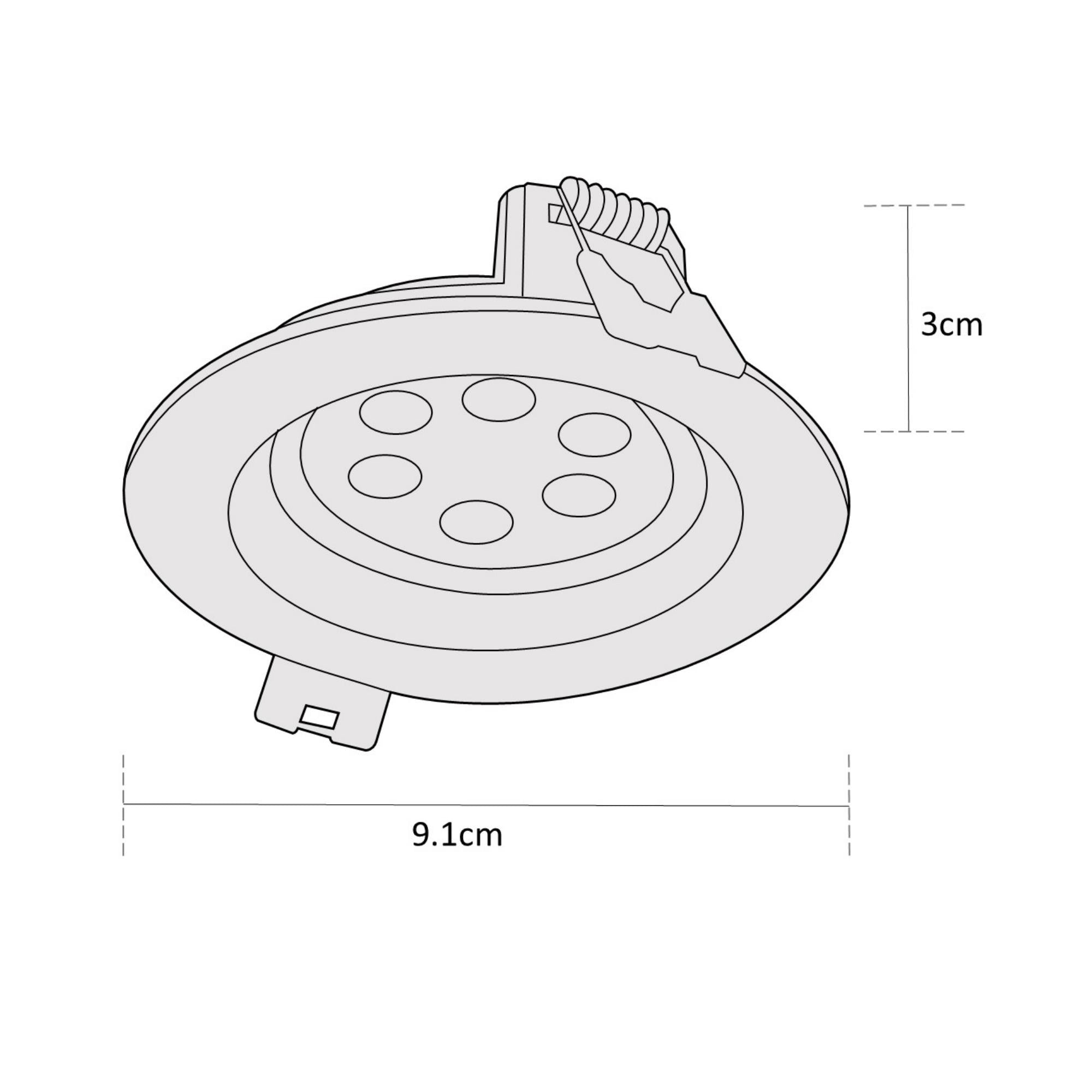 Estevez Spot LED Dirigible 5W CCT Switch Ø91.5 mm DOTS CCT, Modelo 19136-0-CCT