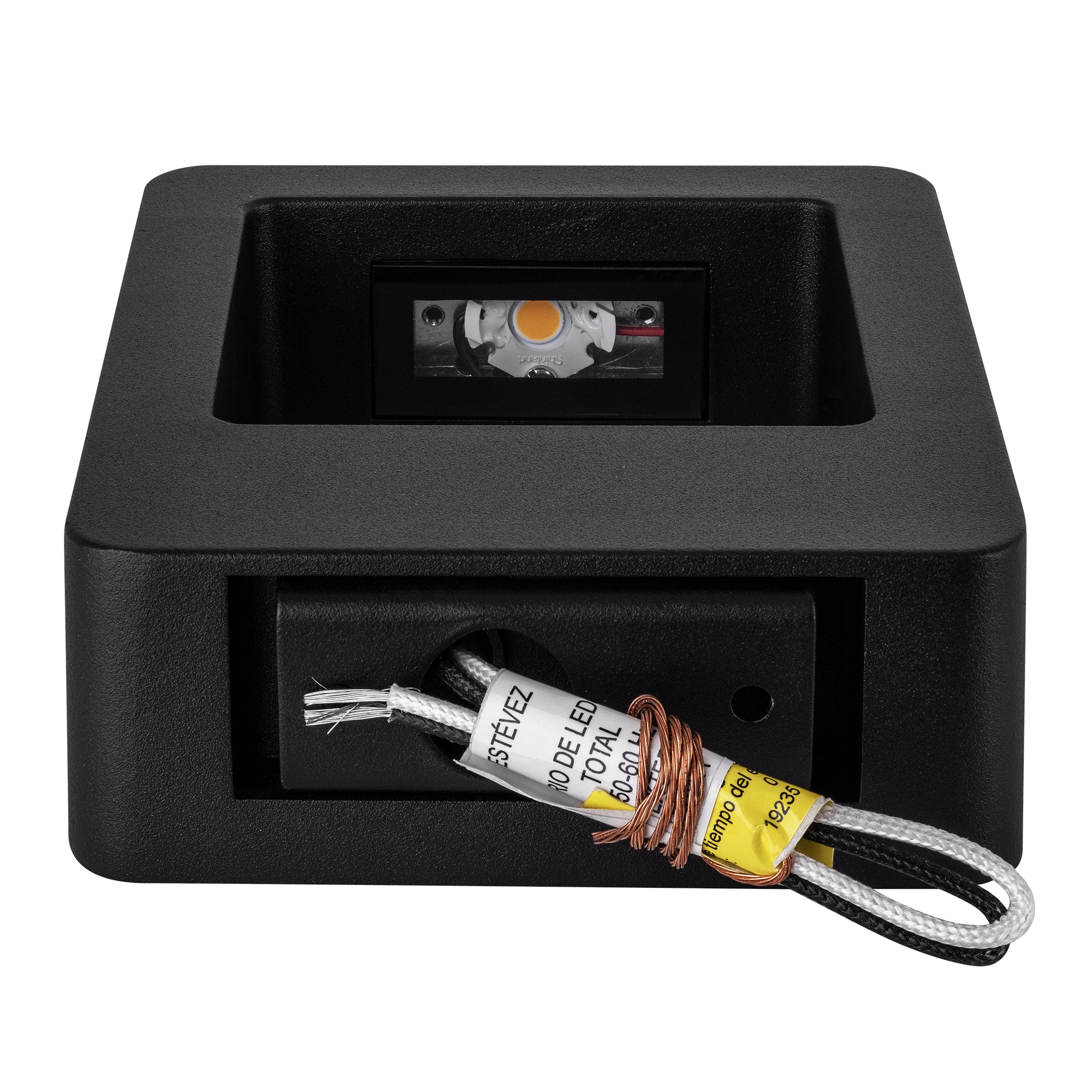 Estevez Luminario TOP LED 6W Negro para Muro Exterior IP54 3000K, Modelo 19235
