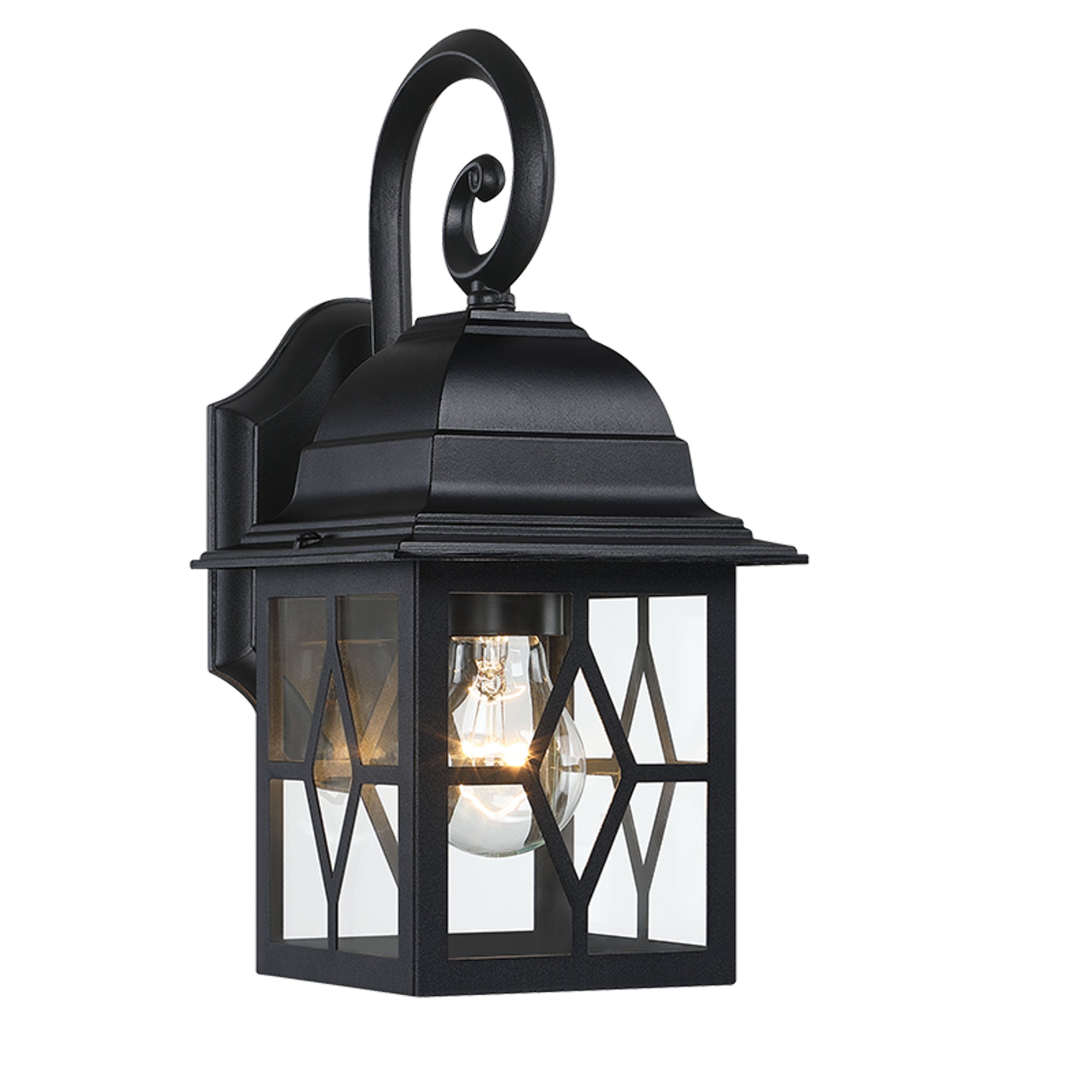 Estevez Luminaria De Muro Exterior Estilo Vintage E26 Negro IP44, Modelo 19249-2