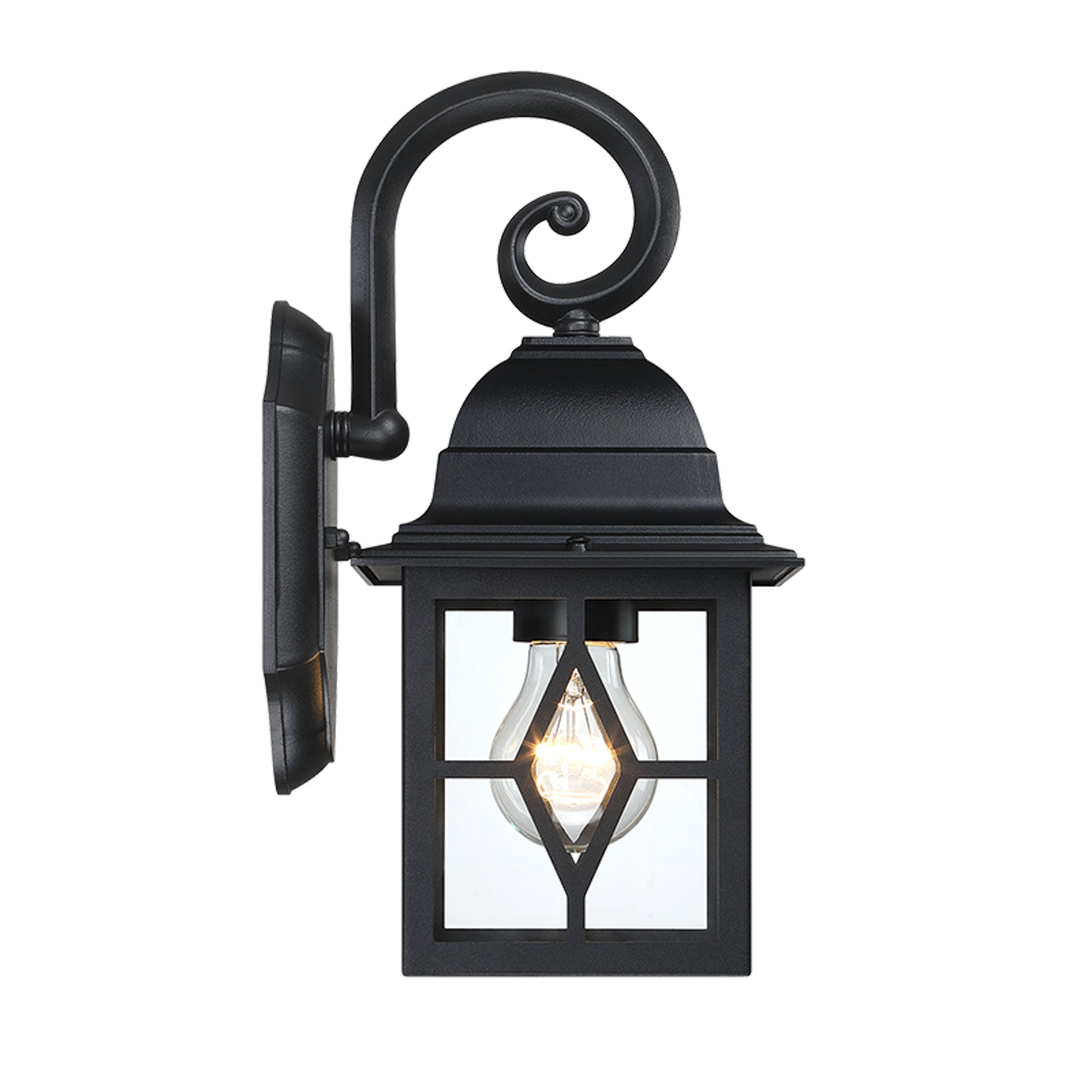 Estevez Luminaria De Muro Exterior Estilo Vintage E26 Negro IP44, Modelo 19249-2