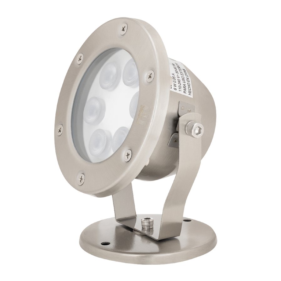 Estevez Lámpara LED RGB 6W Tipo Proyector, Reflector Exteriores, Modelo 19250-RGB