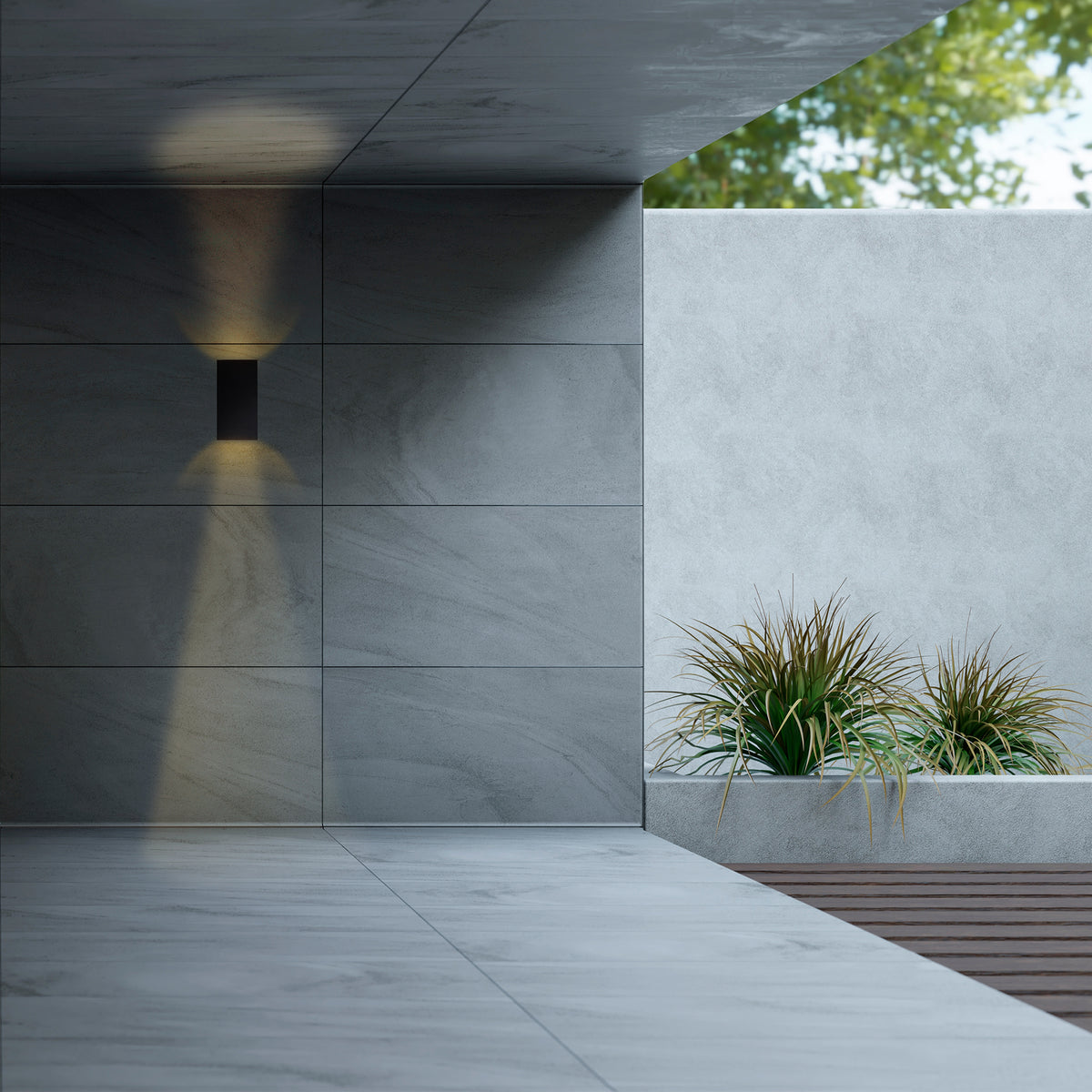 Estevez Luminaria De Muro LED Build 10W 3000K Negro Exterior, Modelo 19258-2