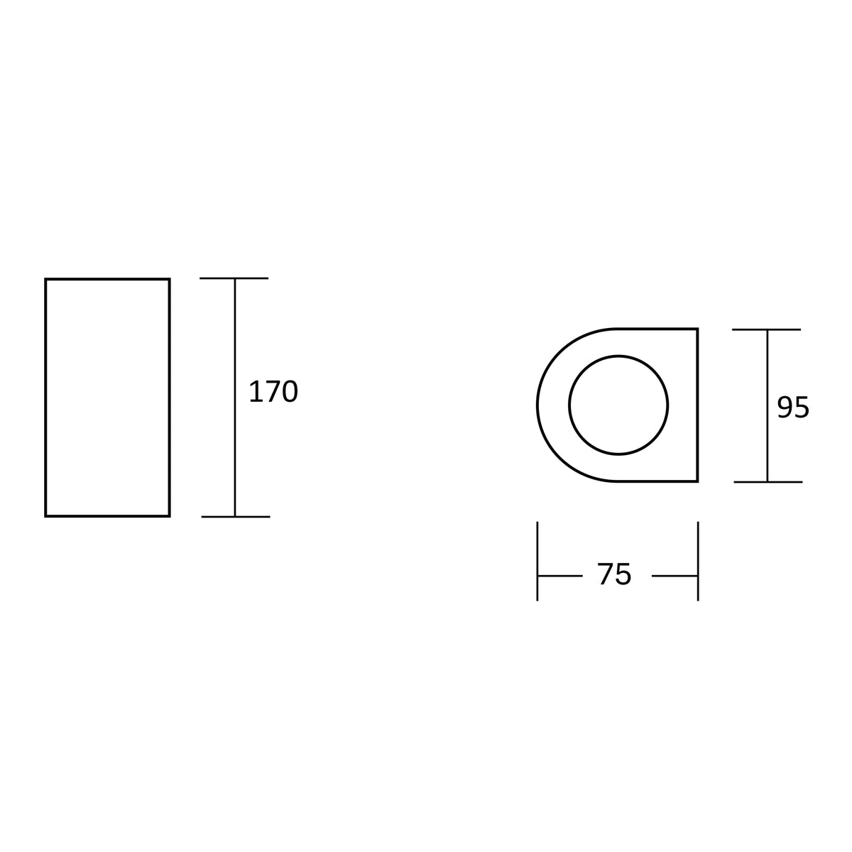 Estevez Luminaria De Muro LED Half 11W 3000K Negro Exterior, Modelo 19260-2