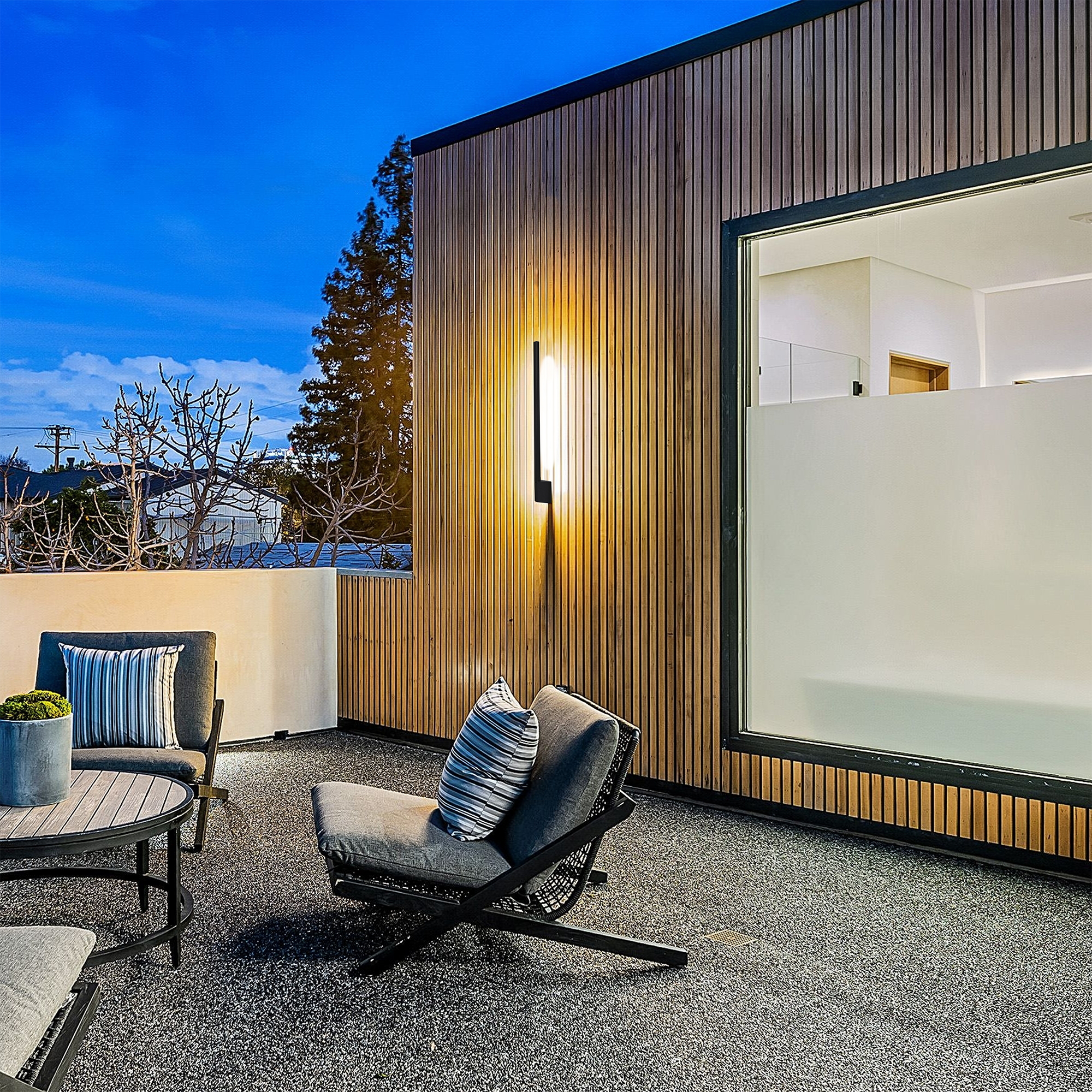 Estevez Luminaria De Muro LED Strap 8W 3000K Negro Exterior, Modelo 19263-2