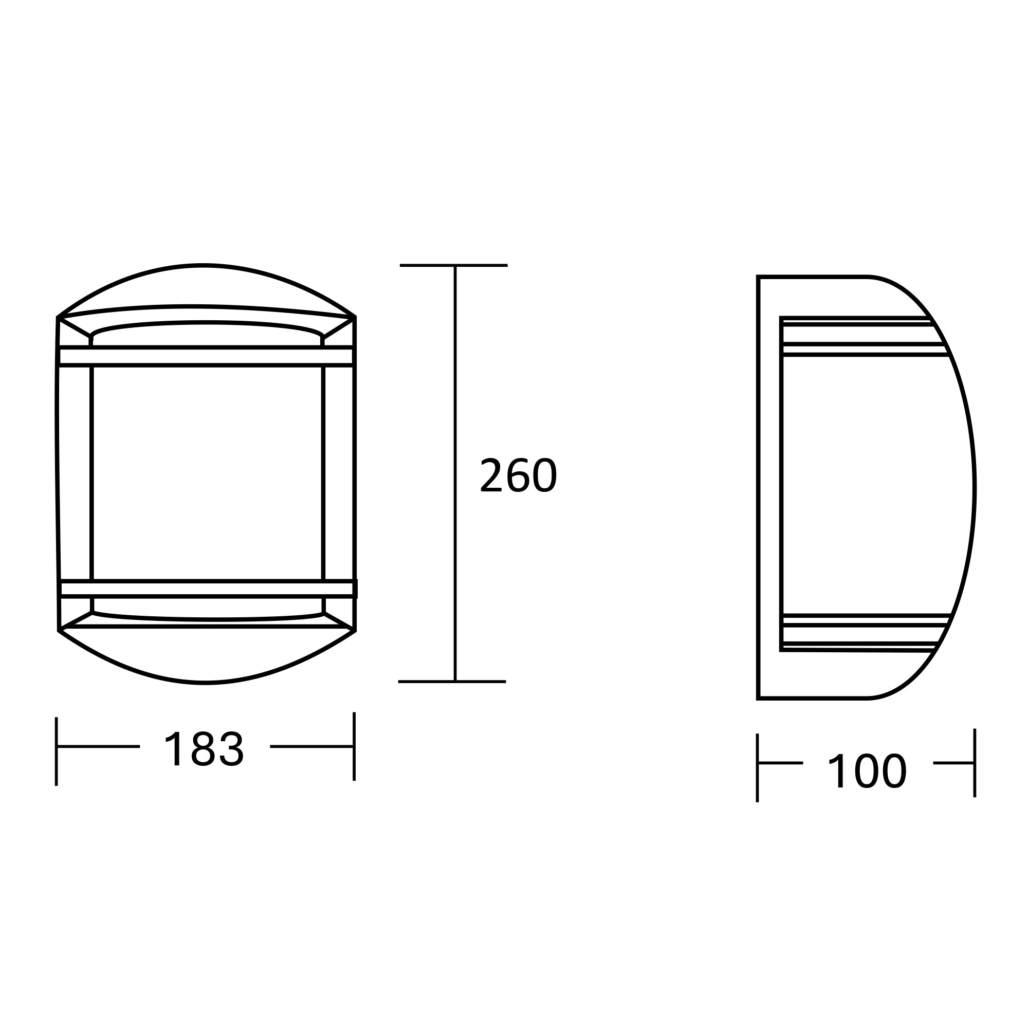 Estevez Luminaria Para Muro Exterior Tipo Screen E26 Aluminio, Modelo 19266-0