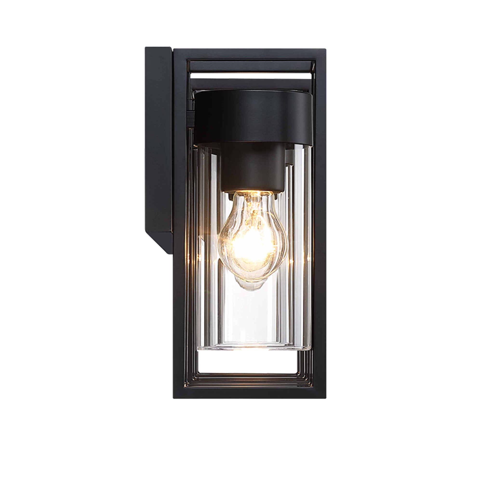 Estevez Luminaria De Muro Exterior E26 Hierro Negro 700x140x270mm, Modelo 19269-2