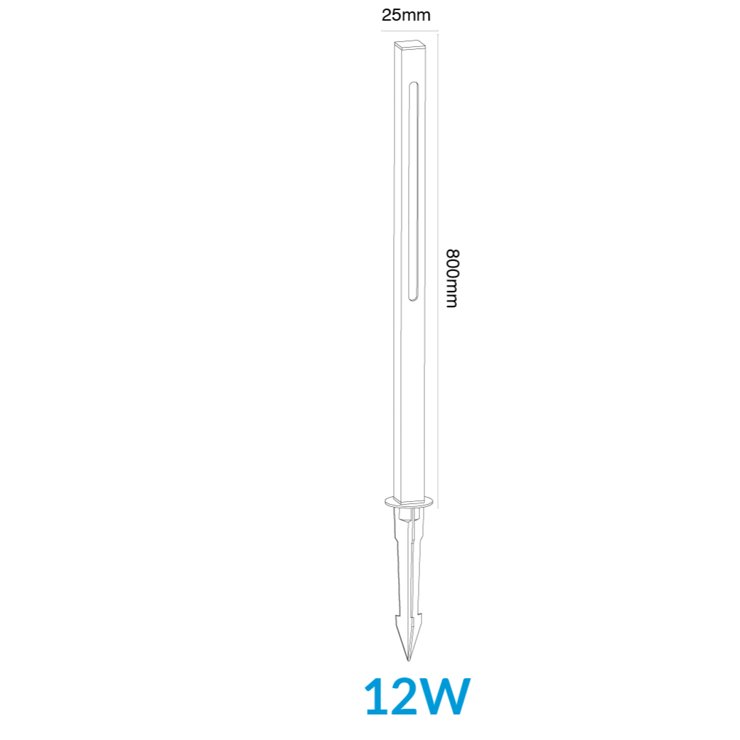 Estevez Baliza con Luminaria LED 12W 3000K, Modelo 19270