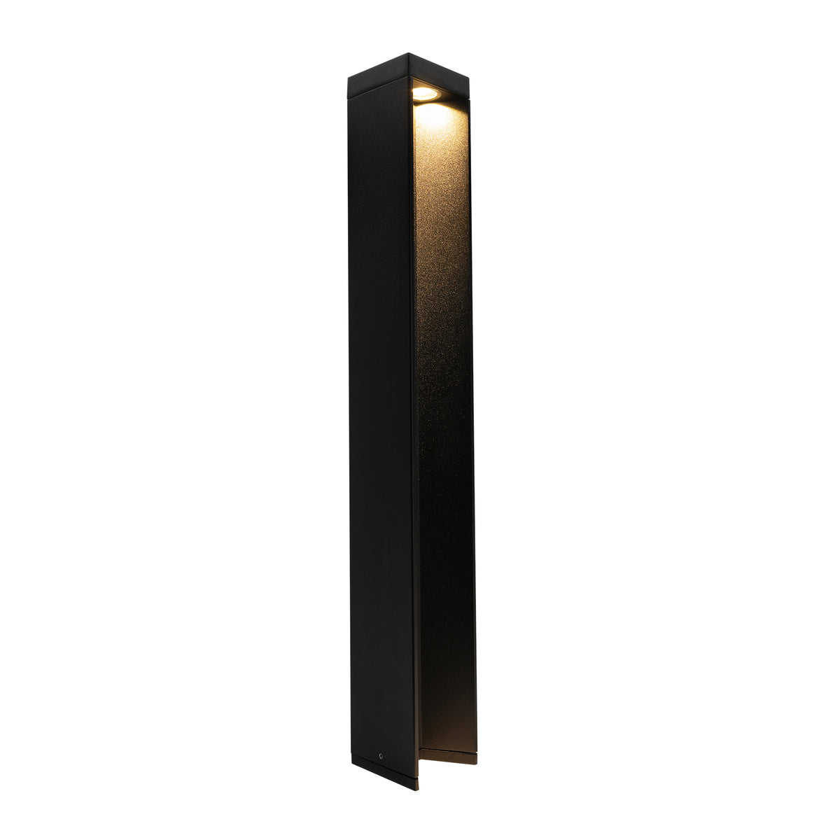 Estevez Luminaria Baliza LED para exterior 12W 3000K Negra IP54, Modelo 19277-2