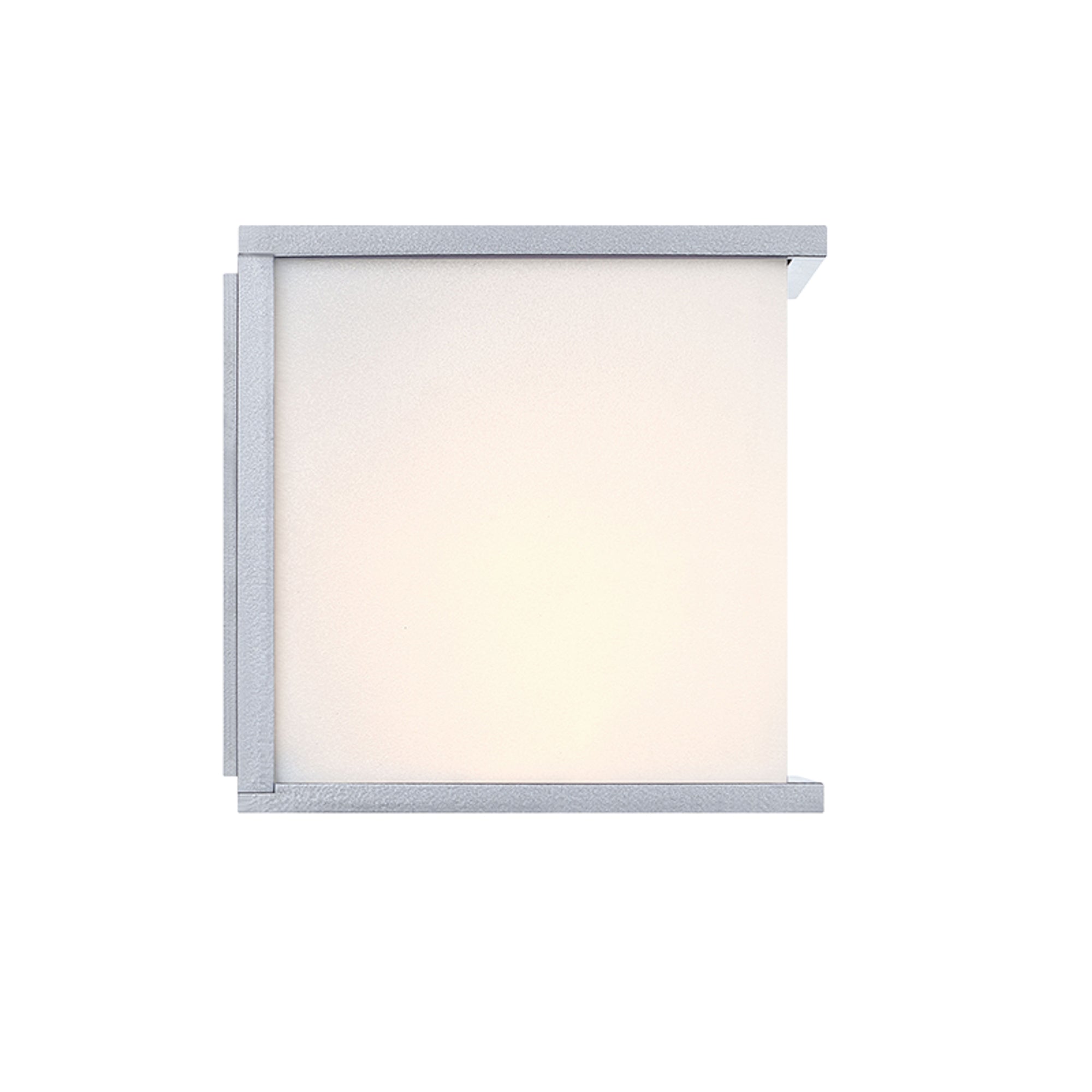 Estevez Luminaria Box Para Muro Exterior E26 IP44 Aluminio Níquel, Modelo 19280-1