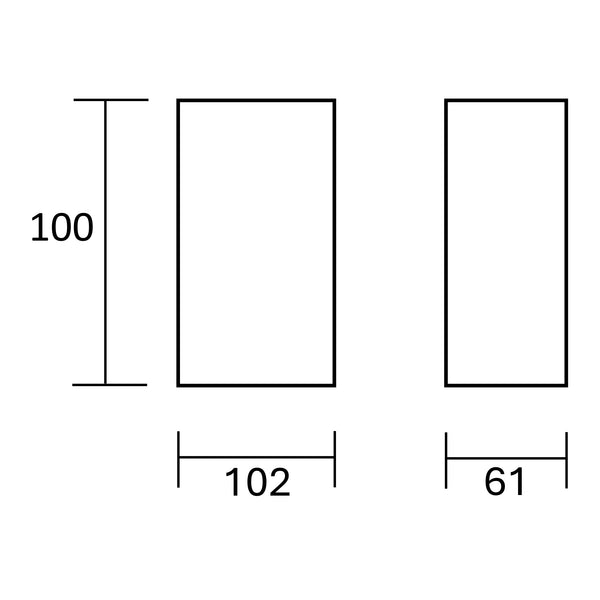 Estevez Luminaria De Muro Led Obelisk 15W 4000K Negro Exterior, Modelo 19283-2