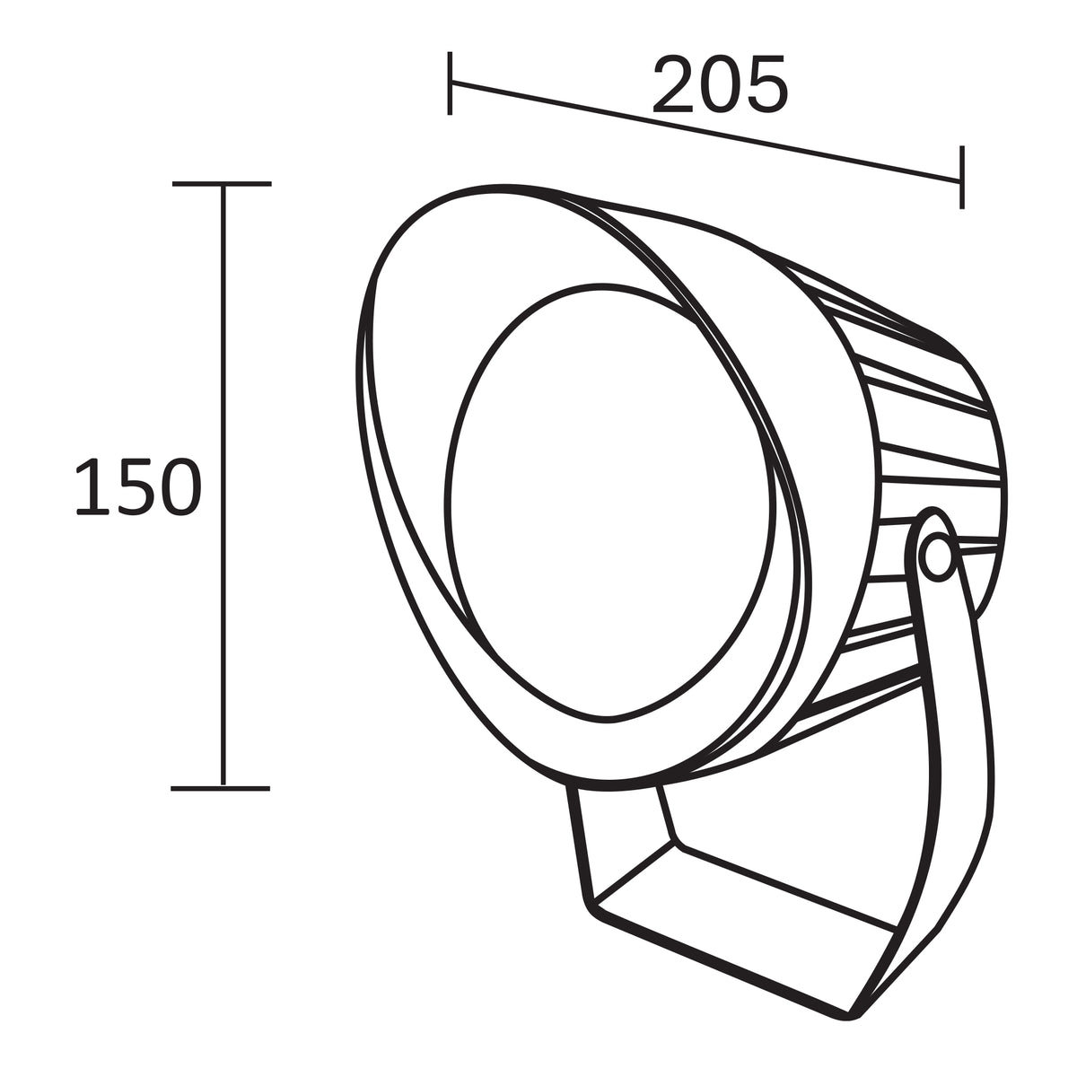 Estevez Luminaria LED de Exterior IP65 3000K, Modelo Polaris