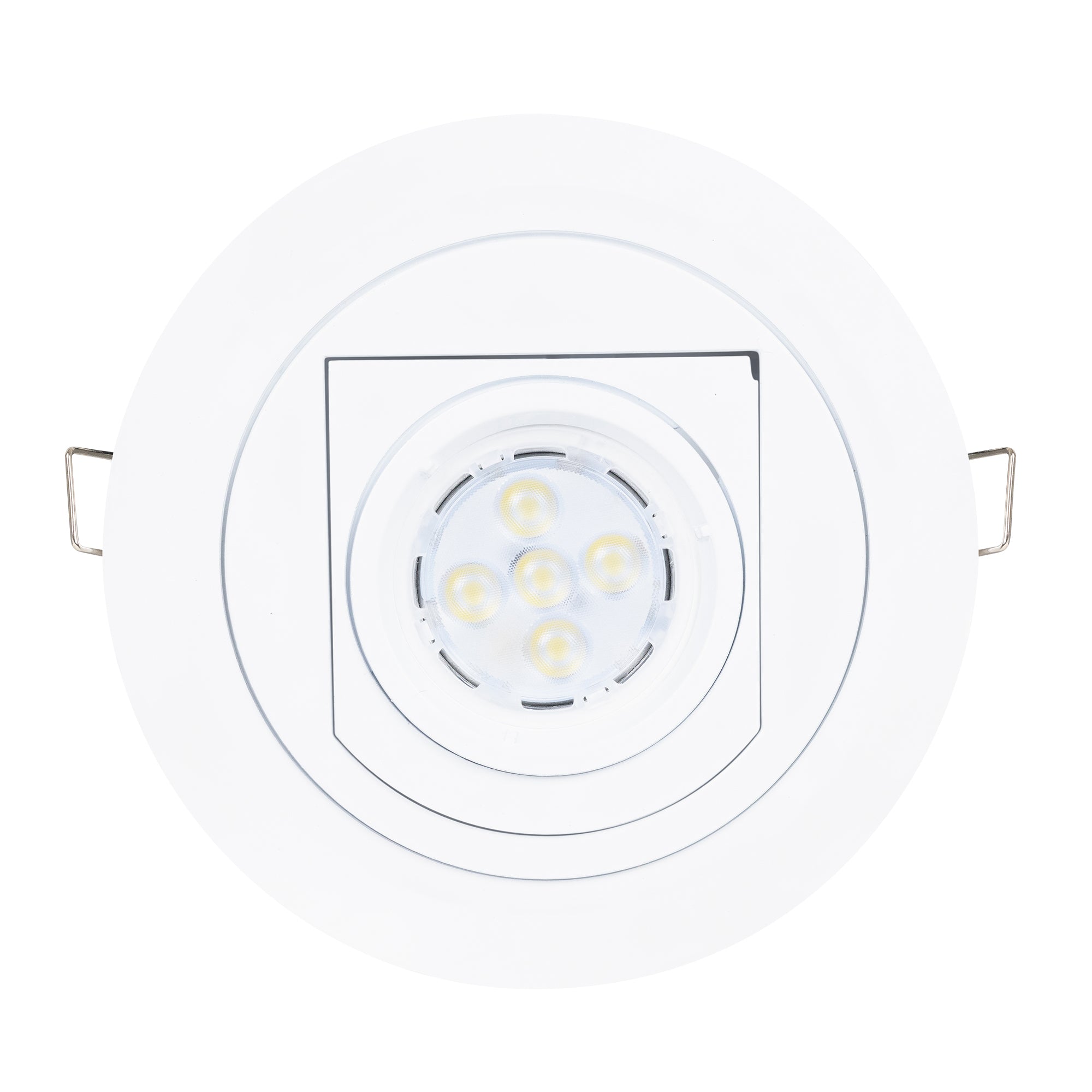 Estevez Luminario Empotrable Retráctil Redondo GX5.3 Blanco, Modelo 19287-0