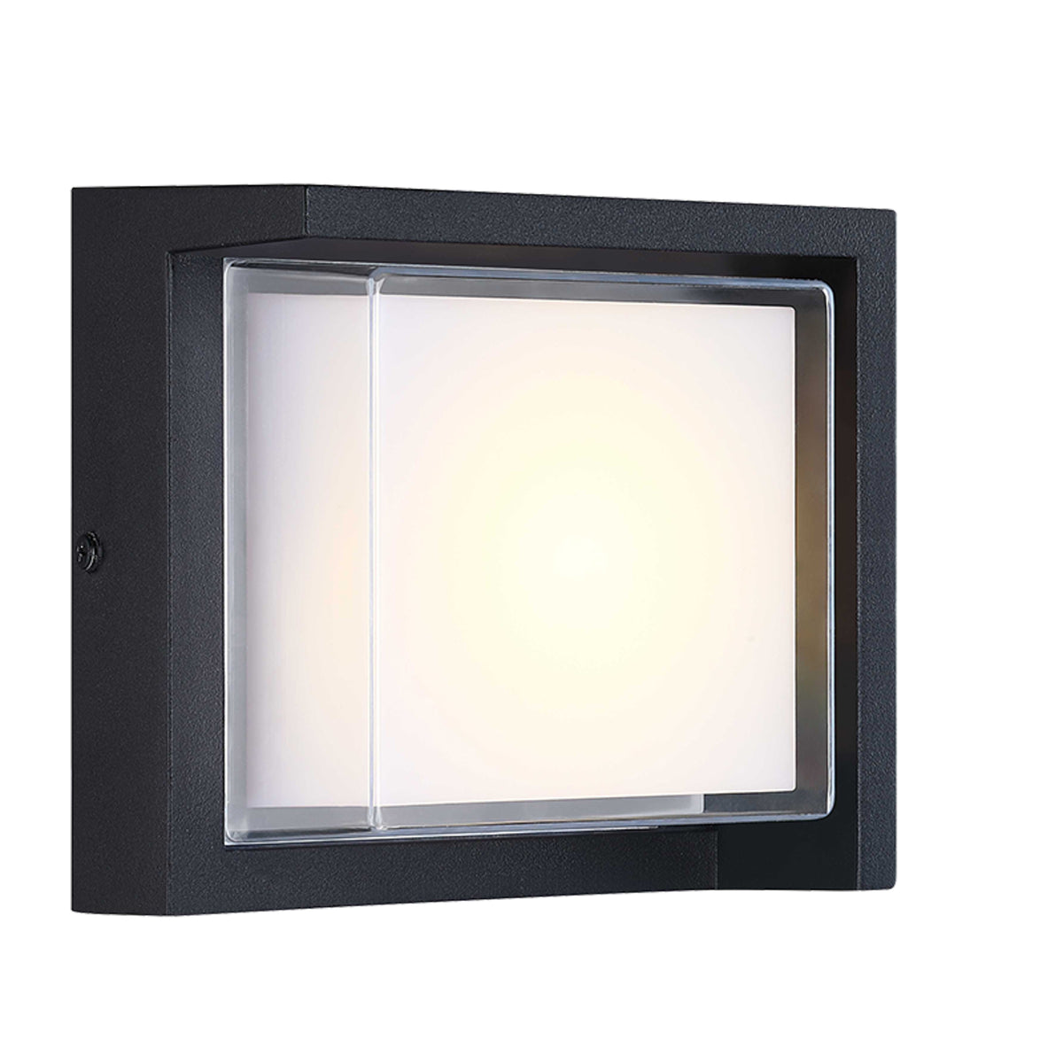 Estevez Luminaria De Muro LED Case 15W 4000K Negro Exterior, Modelo 19289-2