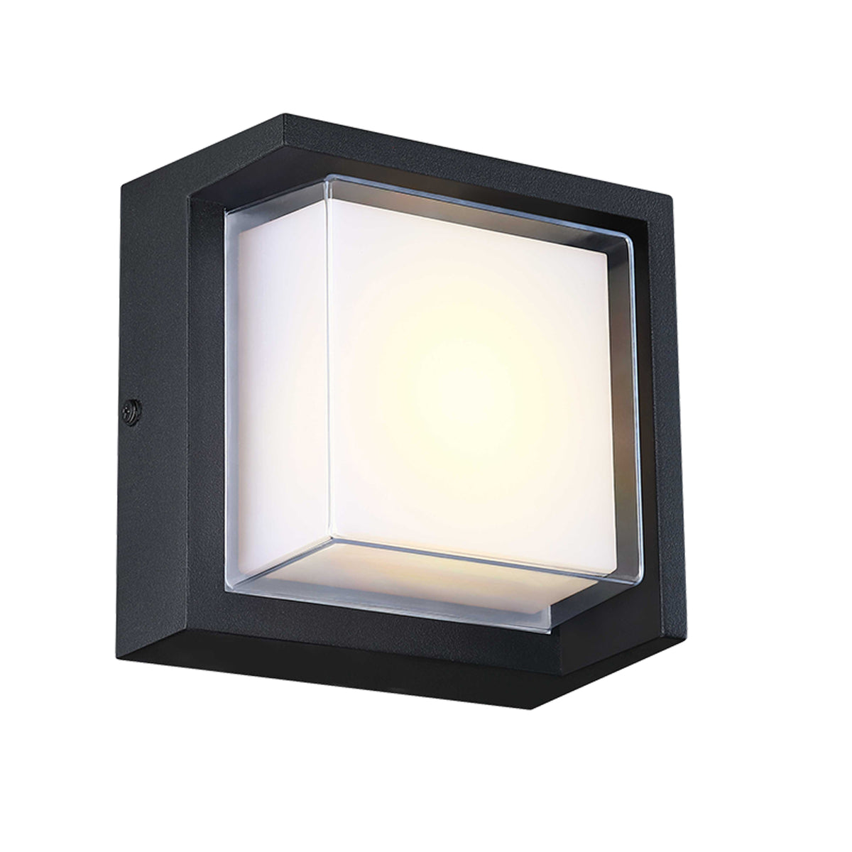 Estevez Luminaria De Muro LED Case 15W 4000K Negro Exterior, Modelo 19289-2